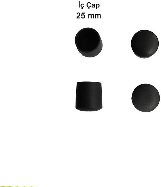 Yuvarlak Profil Dış Tapa 25 mm 4 Adet