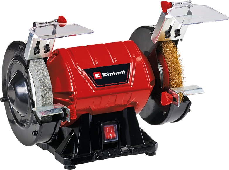 Taş Motoru TC-BG 150 B (maks. 350 W, Ø150 mm taşlama diski, kıvılcım koruması, şekil düzeltme ve bileme işlemleri için uygun, K36 kalın taşlama diski ve tel fırça diski dâhil)