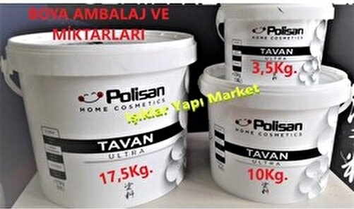 Natura Ultra Tavan Boyası 17,5 Kg Yüksek Kapatıcılık ve Kolay Uygulama Özellikli