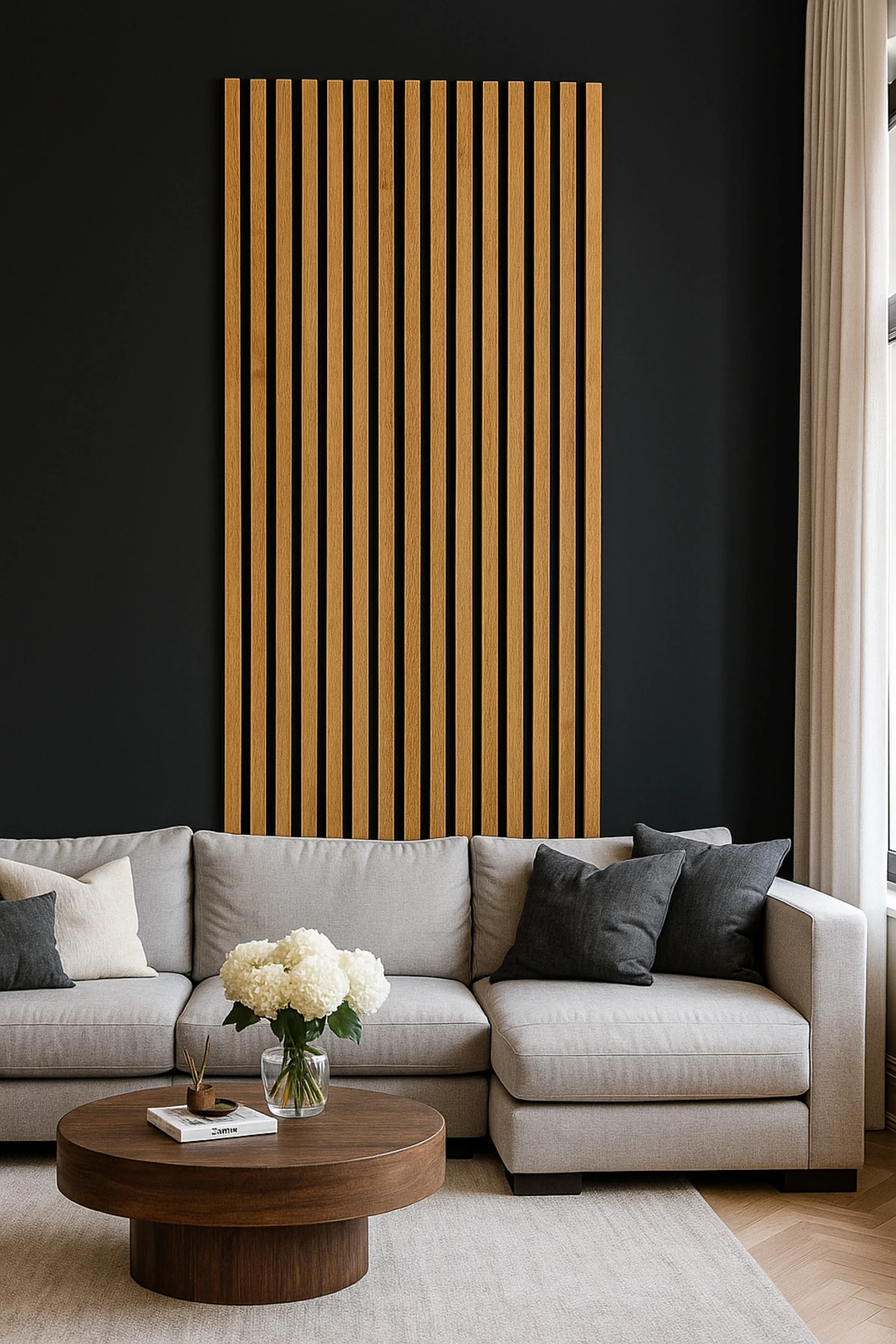 Savana Meşe Kendinden Yapışkanlı Duvar Çıta – 12 Adet 240 cm Uzunluk 18 mm Kalınlık Dekoratif Panel