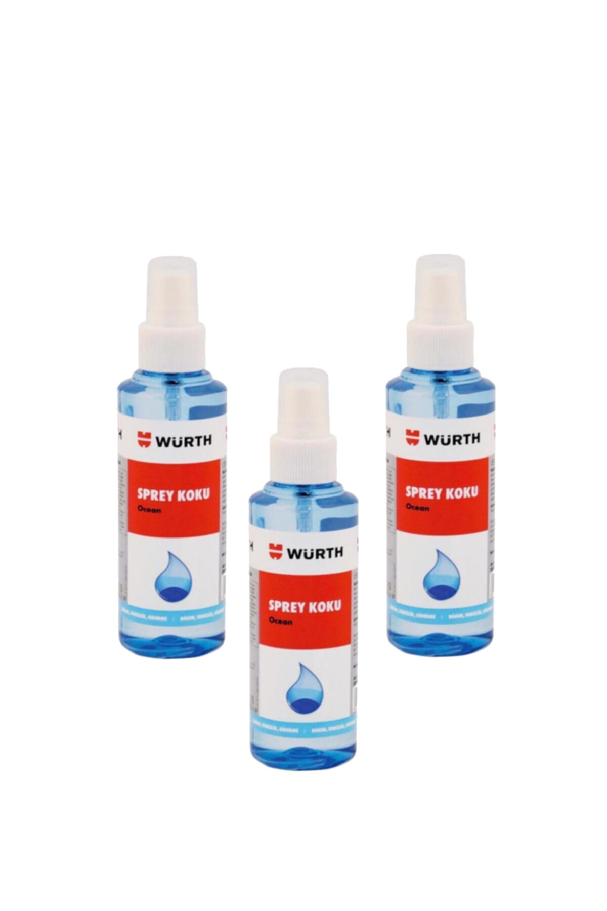 3'lü Paket Lüks Sprey Koku Ocean Okyanus Yeni Araba Kokusu 3 Adet 170 ml
