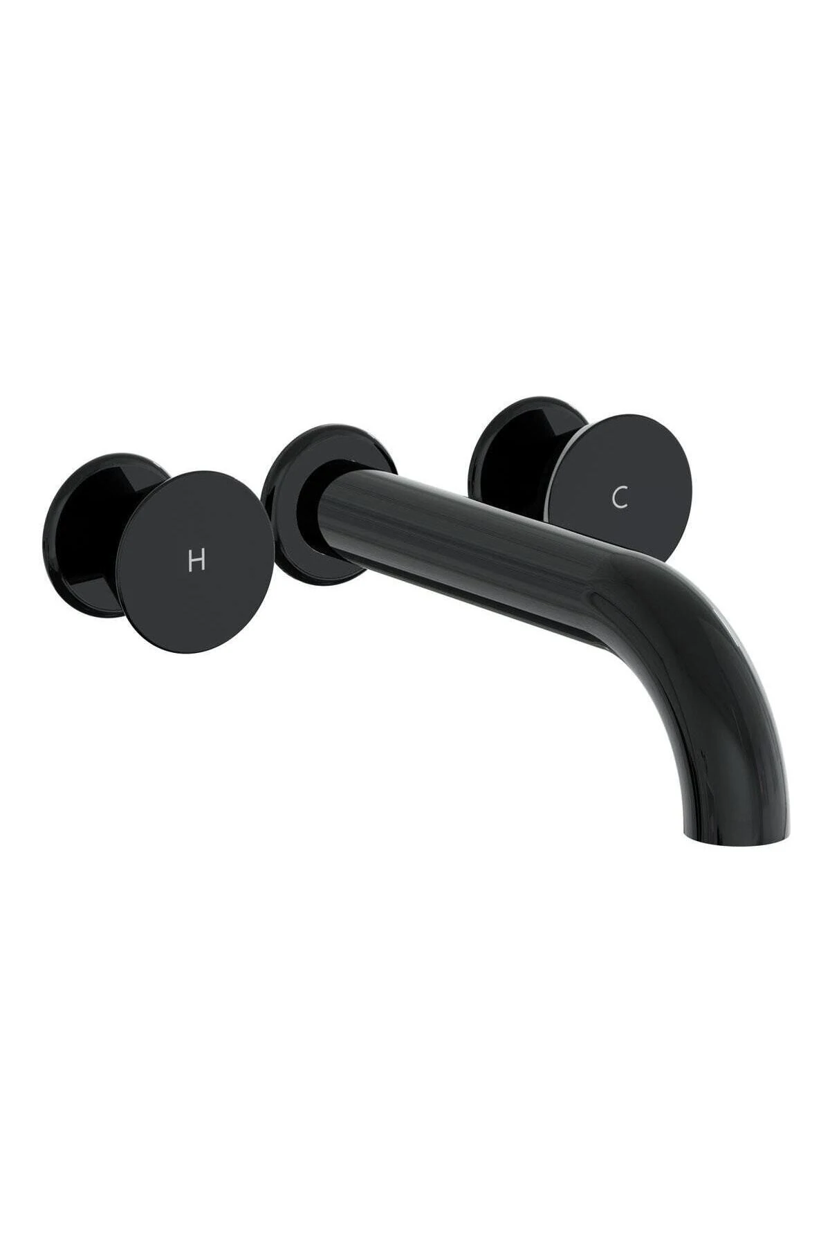 A4268939 Lıquıd Ank Lavabo Bataryasıı Uzun, Parlak Siyah