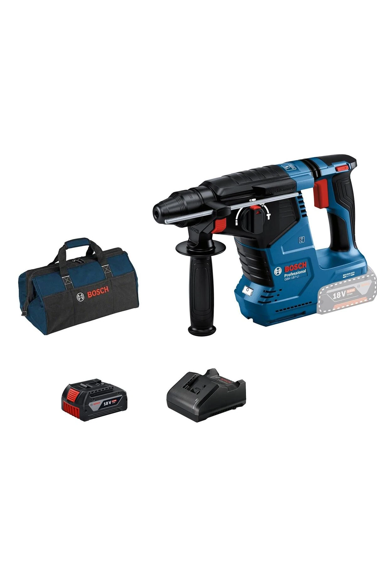 GBH 187-LI 1x5.0Ah Tek Akülü Kırıcı Delici