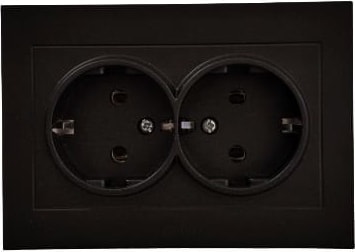 Mat Siyah İkili Topraklı Priz