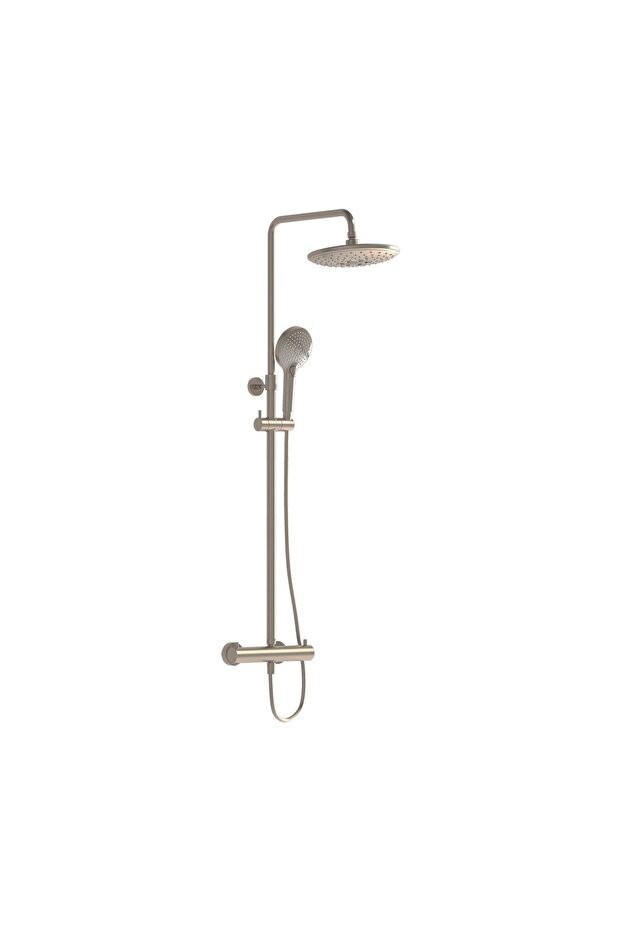 Aquaheat Bliss 240 A4720534 2f Termostatik Duş Sistemi, Fırçalı Nikel