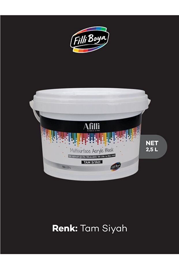 Afilli Multisurface Akrilik Black 2,5 Lt Siyah