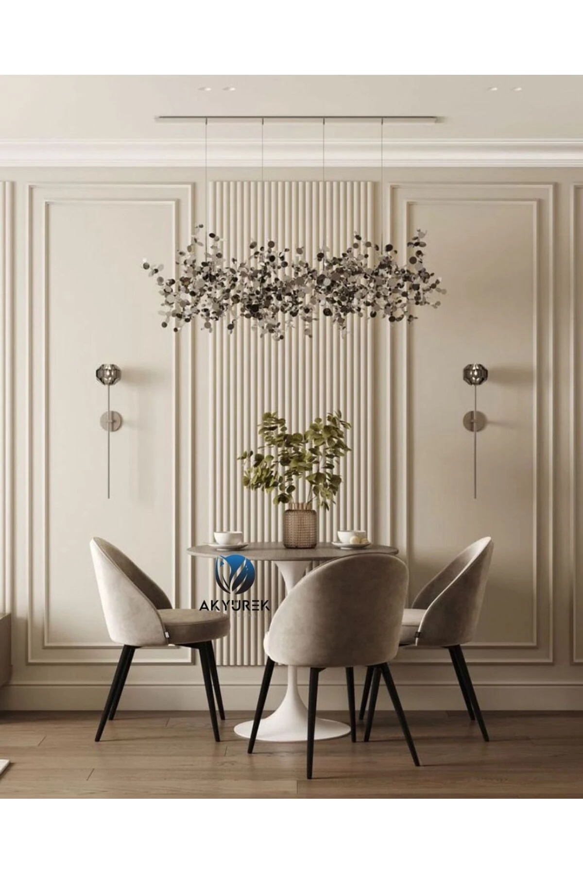 Akyürek Lb 2200 Model Bianco Renk Dekor Profil Duvar Kaplama Panel Lambri