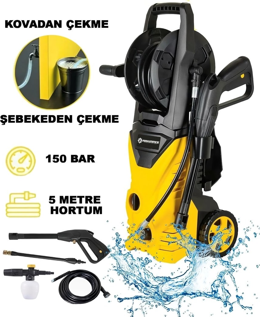 PH271 150 Bar Elektrikli Yüksek Basınçlı Oto Yıkama Makinesi