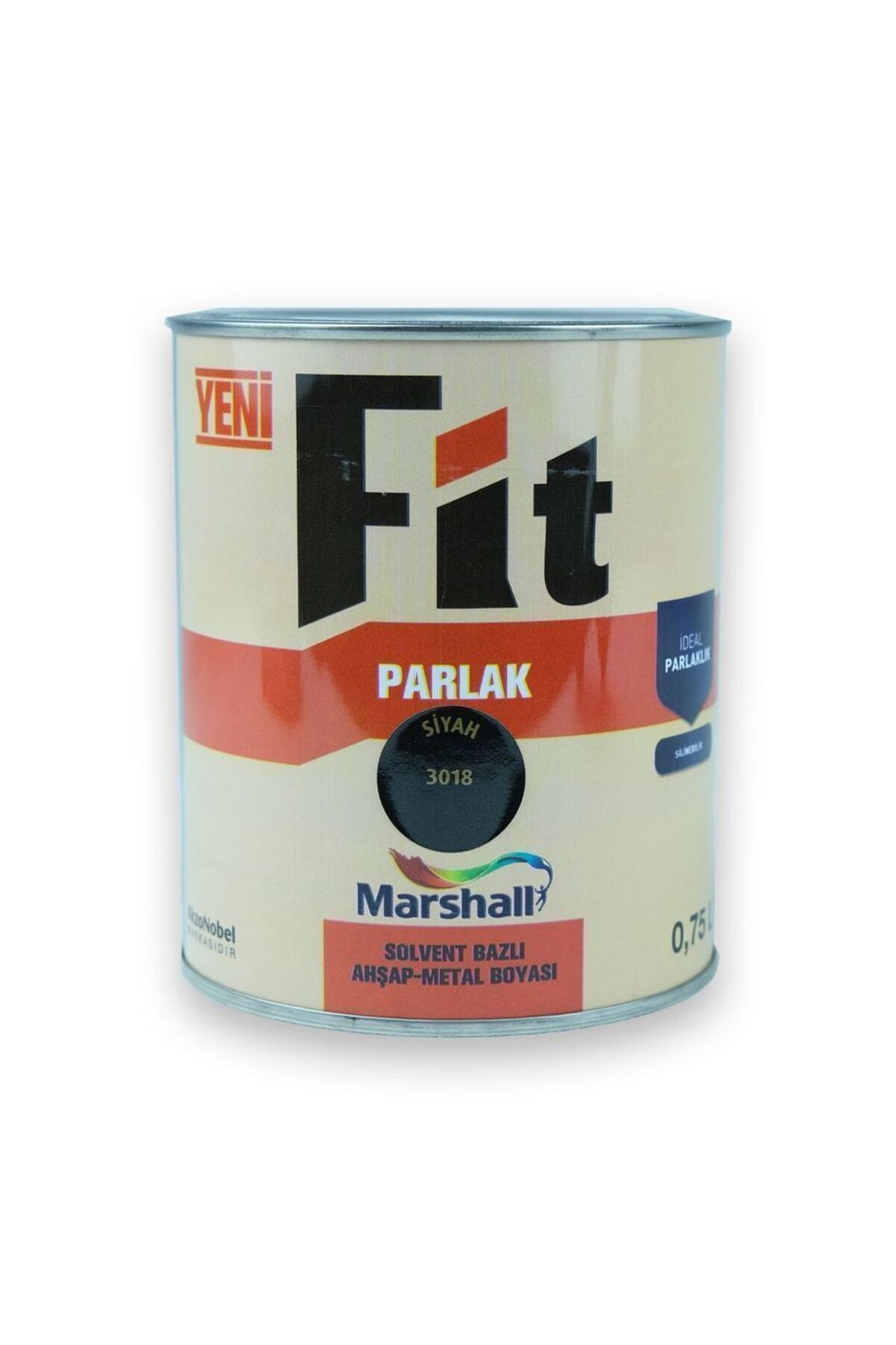 Fit Parlak Ahşap Metal Boyası Siyah 0,75 L