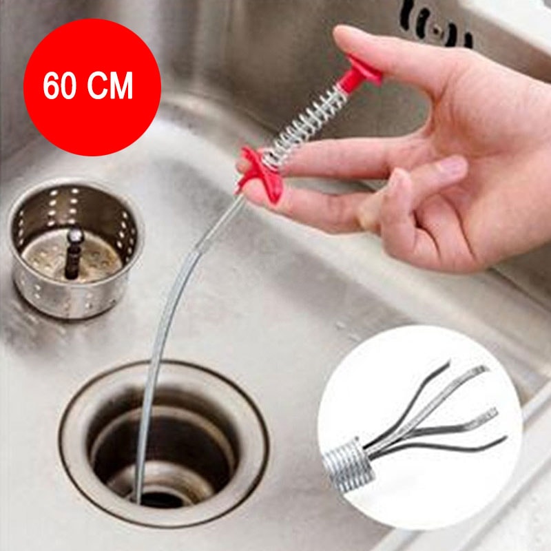1 Adet Tarzı Boru Tıkanıklığı Temizleyici Yılan 60CM Su Lavabo Mutfak Banyo Gider Saç Gider Tuvalet Temizleyici Boru Banyo Mutfak Temiz (Yurt Dışından)