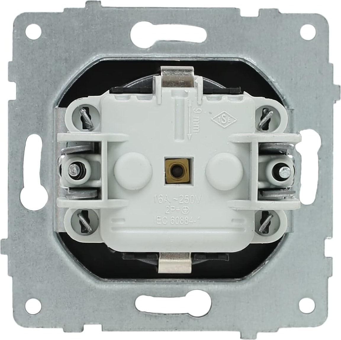 Quantum Siyah Çocuk Korumalı Topraklı Priz Çerçeve Dahildir