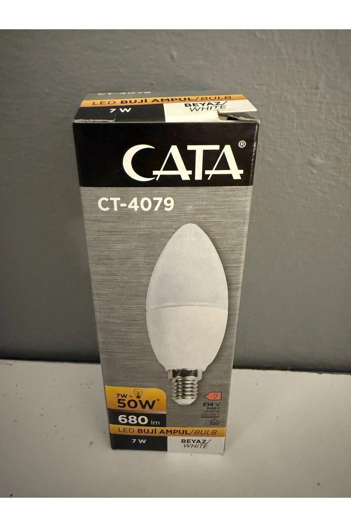 10 Adet Ct 4079 7 W Buji Led Ampul Beyaz Işık 6400k E14 Duy