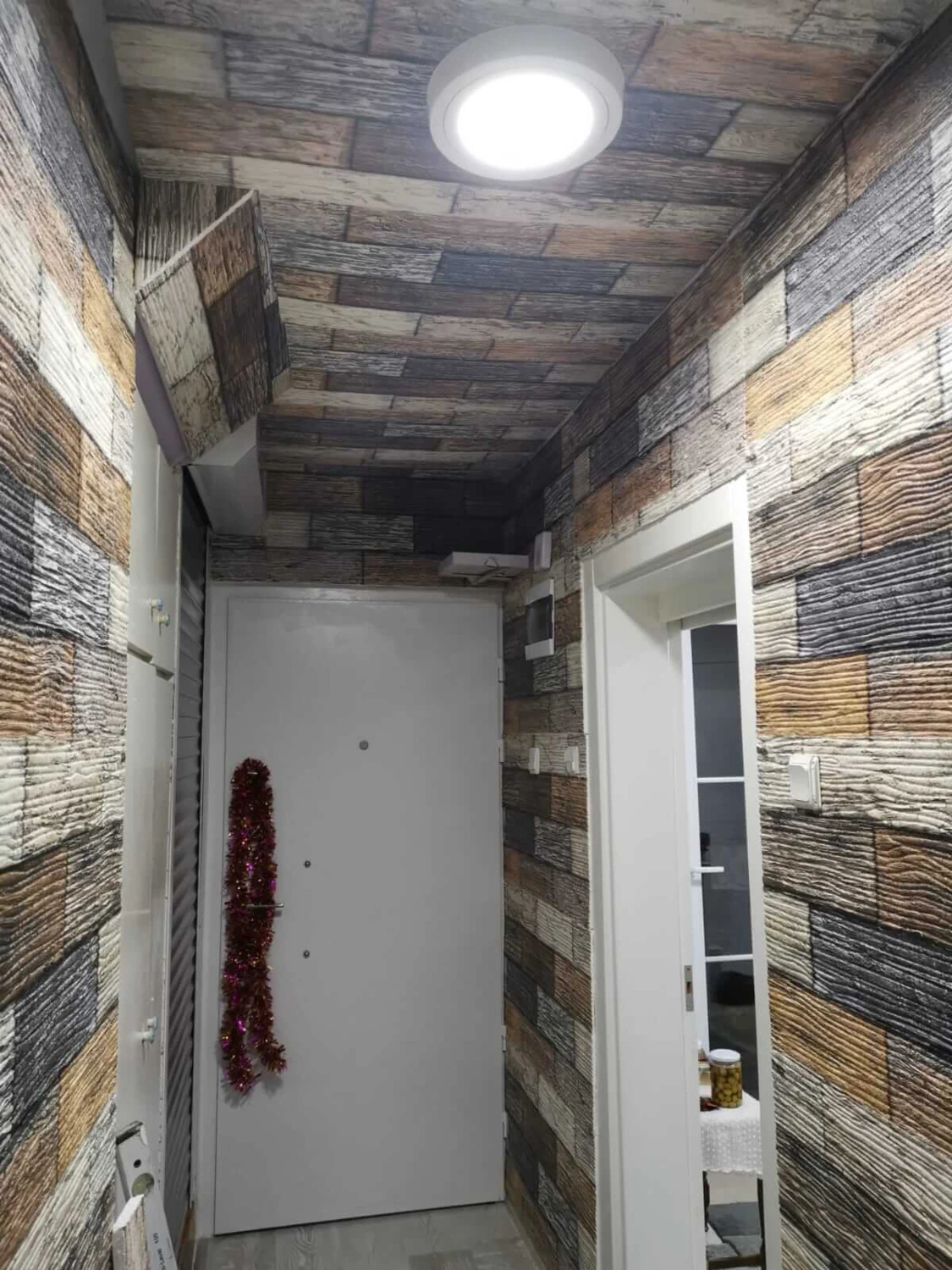 5 Adet (2,5m2) Ahşap Desenli 3 Boyutlu Renkli Strafor Köpük Duvar Kaplama Paneli (WD-702)