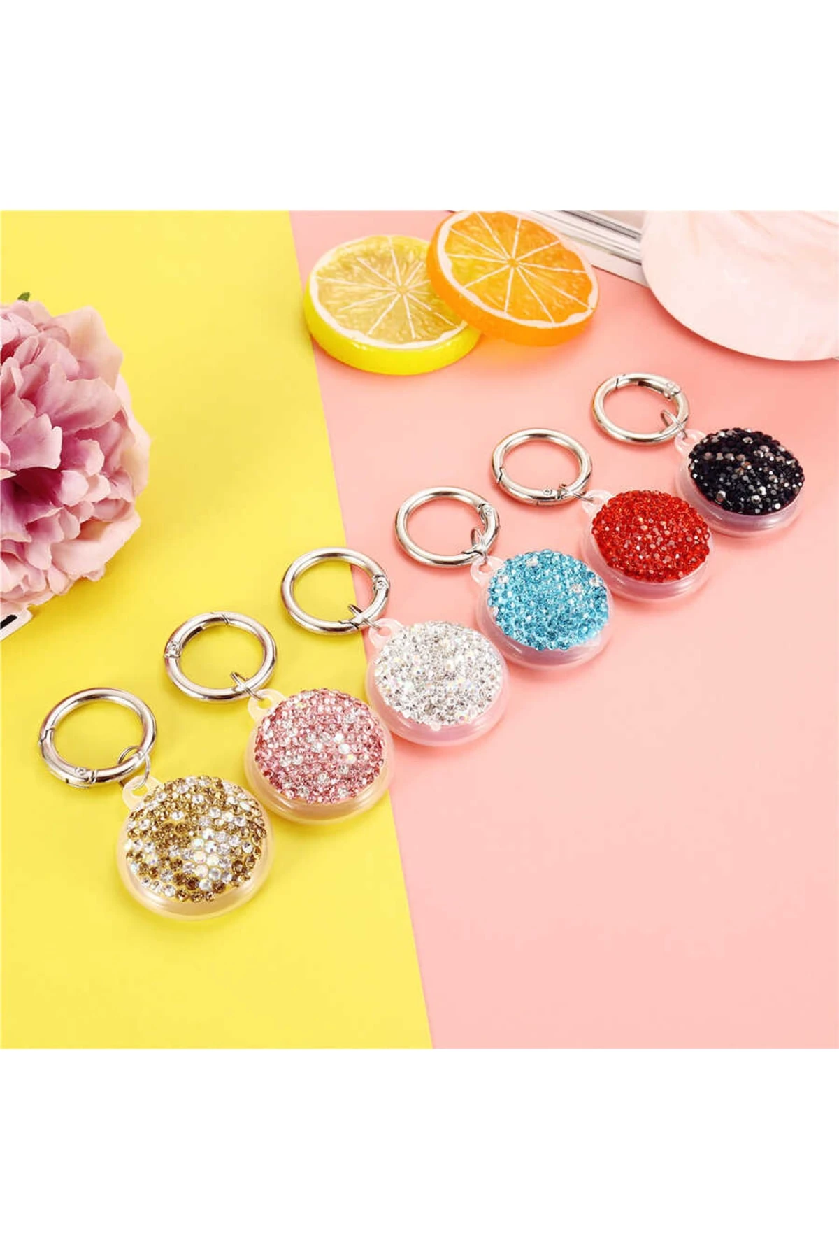 TYGO Airtag 03 Uyumlu Silikon Anahtarlık-Gümüş