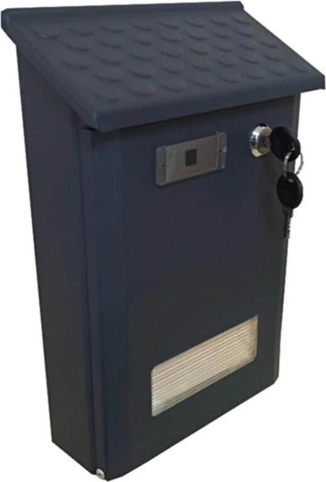 Akşan Metal Çatılı Ilan Posta Kutusu Dış Mekan Antrasit