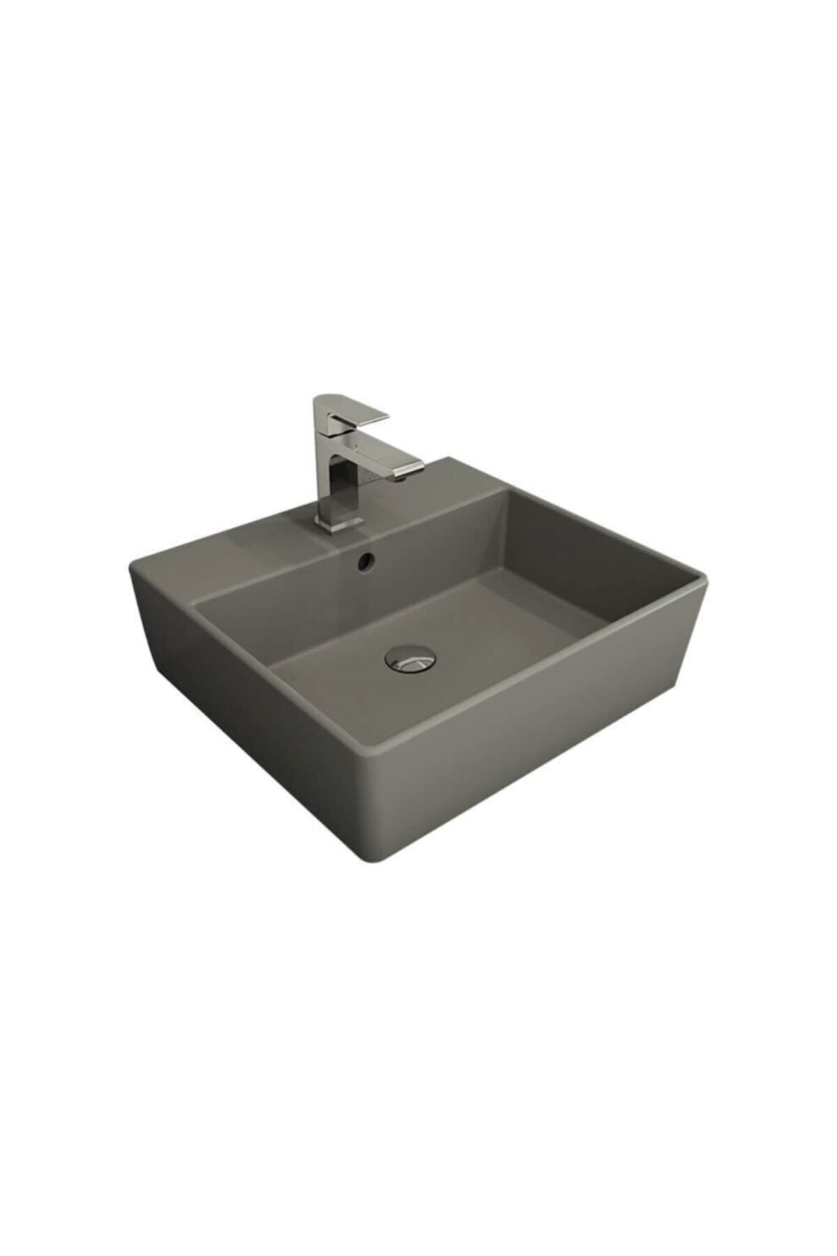 Milano 50 Cm Çanak Lavabo Batarya Delikli Mat Kaşmir 1216-011-0126