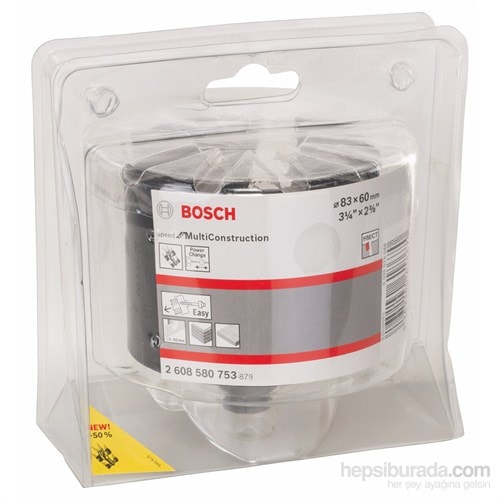 BOSCH - Speed Serisi Çok Amaçlı Delik Açma Testeresi (Panç) - 83 Mm, 3 1/4"