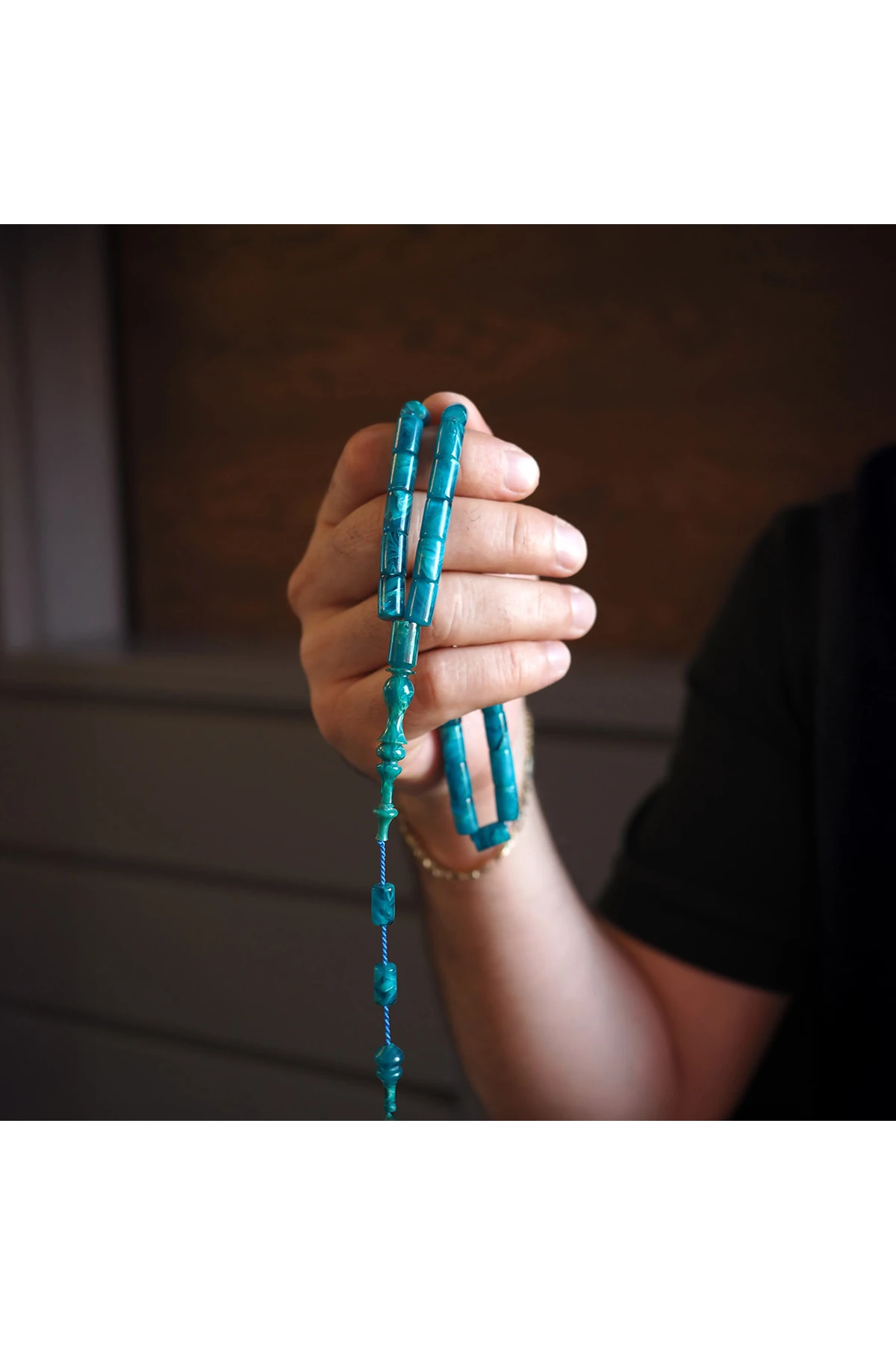Turkuaz Katalin Kesme Tesbih (Özel Döküm Usta İşçilikli) – WATD015