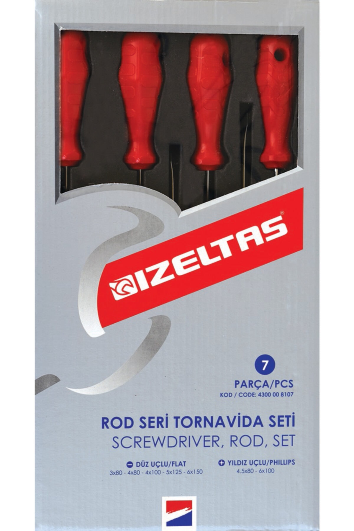 İZELTAŞ -4300008107-7 Parcalı Opak Tornavıda Setı