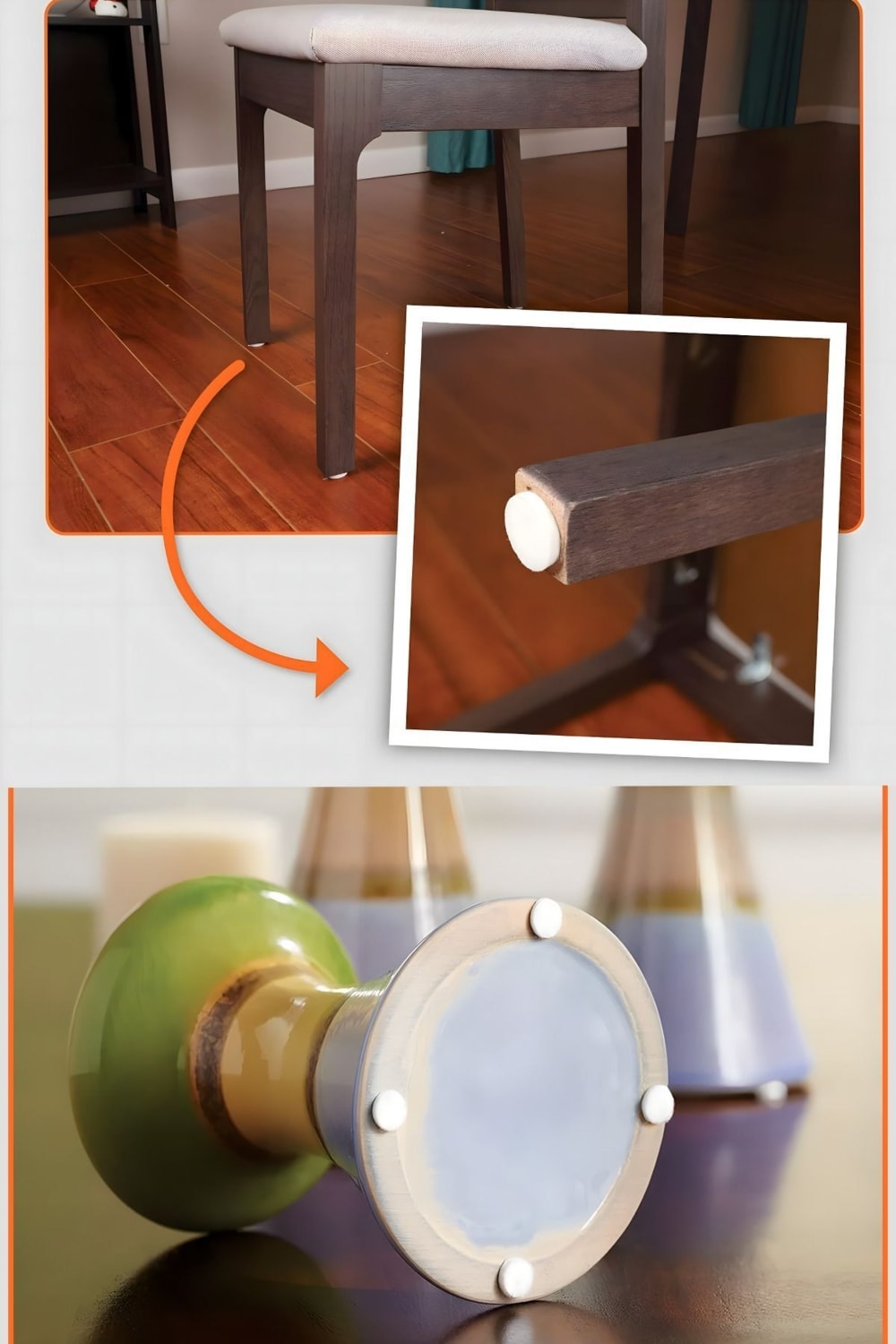 Yapışkanlı Mobilya Masa Sandalye Parke Zemin Ayak Koruyucu Kaydırmaz Keçesi 24 mm (33'lü Paket)