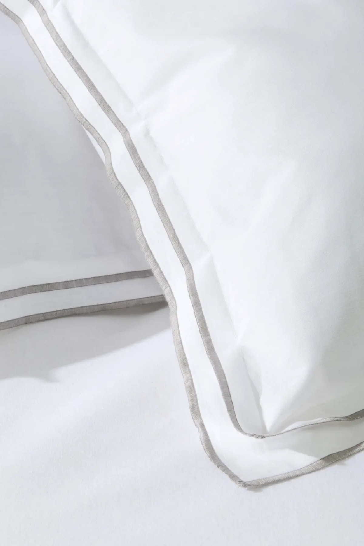 White Collection Victorie Gri Pikolu Percale Çift Kişilik Nevresim Takımı