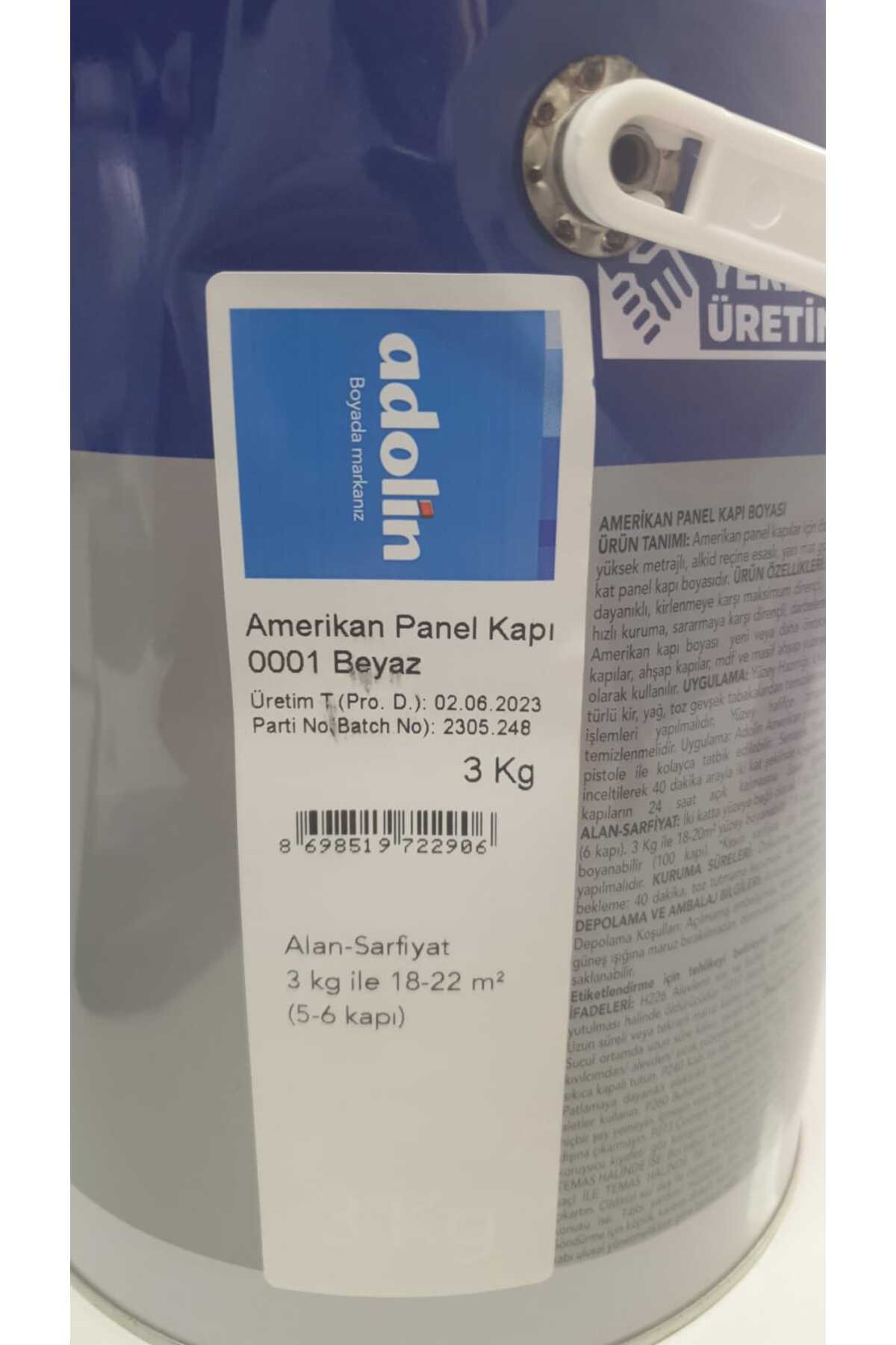 4'lü  BOYA AMERİKAN PANEL KAPI BOYASI BEYAZ 3 KG*4 ADET - GTS TECHNIC GÜVENCESİ İLE