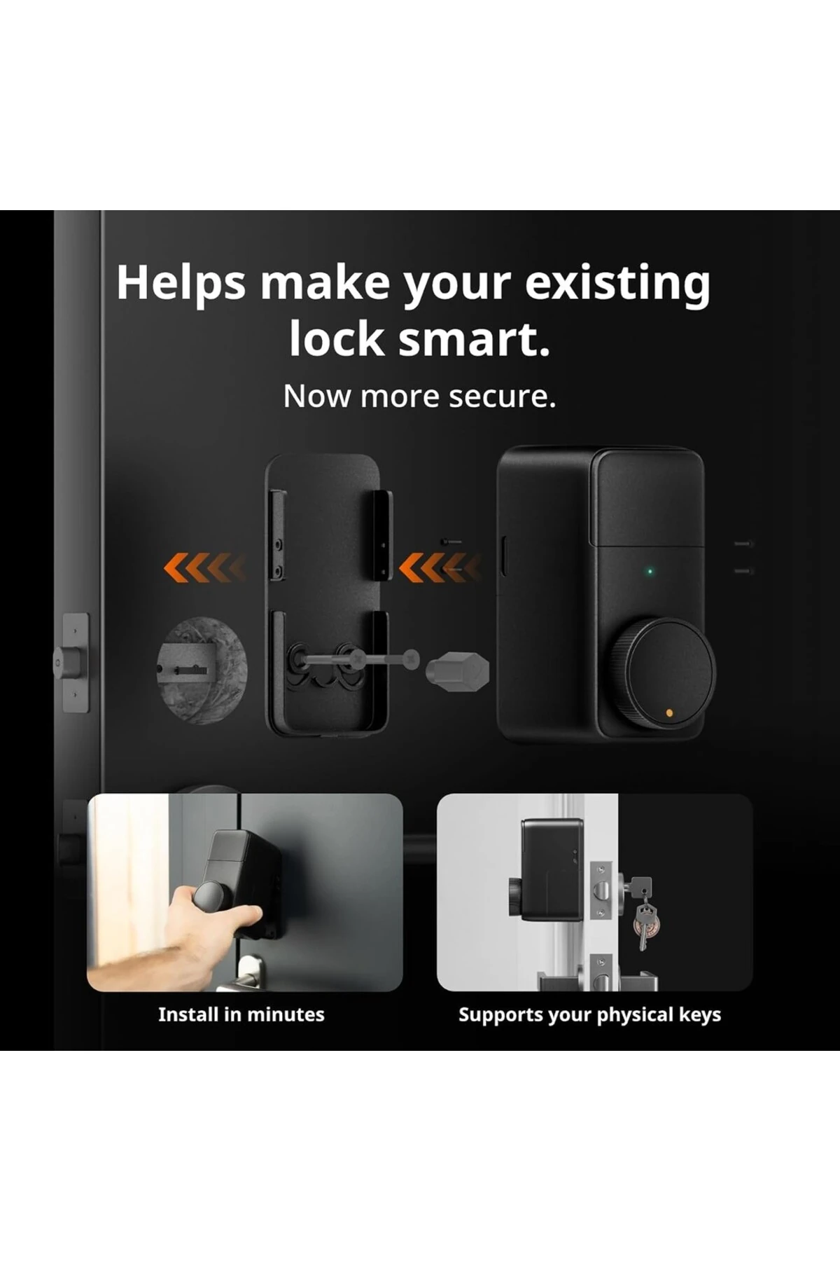 Smart Lock Pro, Anahtarsız Elektronik Akıllı Kapı Kilidi, Alexa ve Matter Destekli