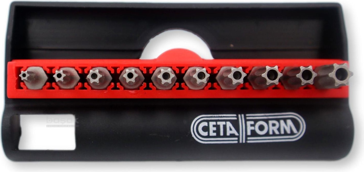 CB/ST113T Delikli Torx Bits Uç Takımı + Bits Tutucu 11 Parça (1 Adet)