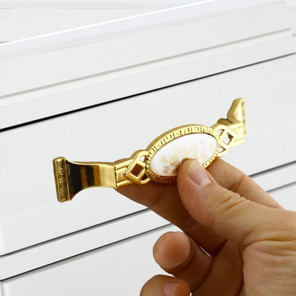 Mobilya Mutfak Dolabı Çekmece Dolap Kapak Kulpu Kulbu Altın 96 mm Metal Kulp