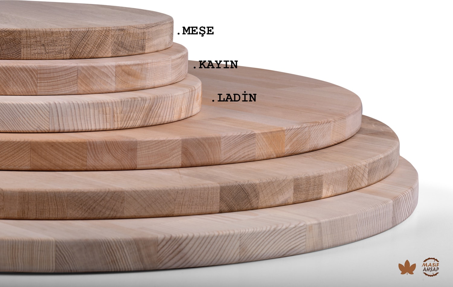 Yuvarlak Ahşap Plaka Masa ve Sehpa Tablası MEŞE-130 Cm-30 mm