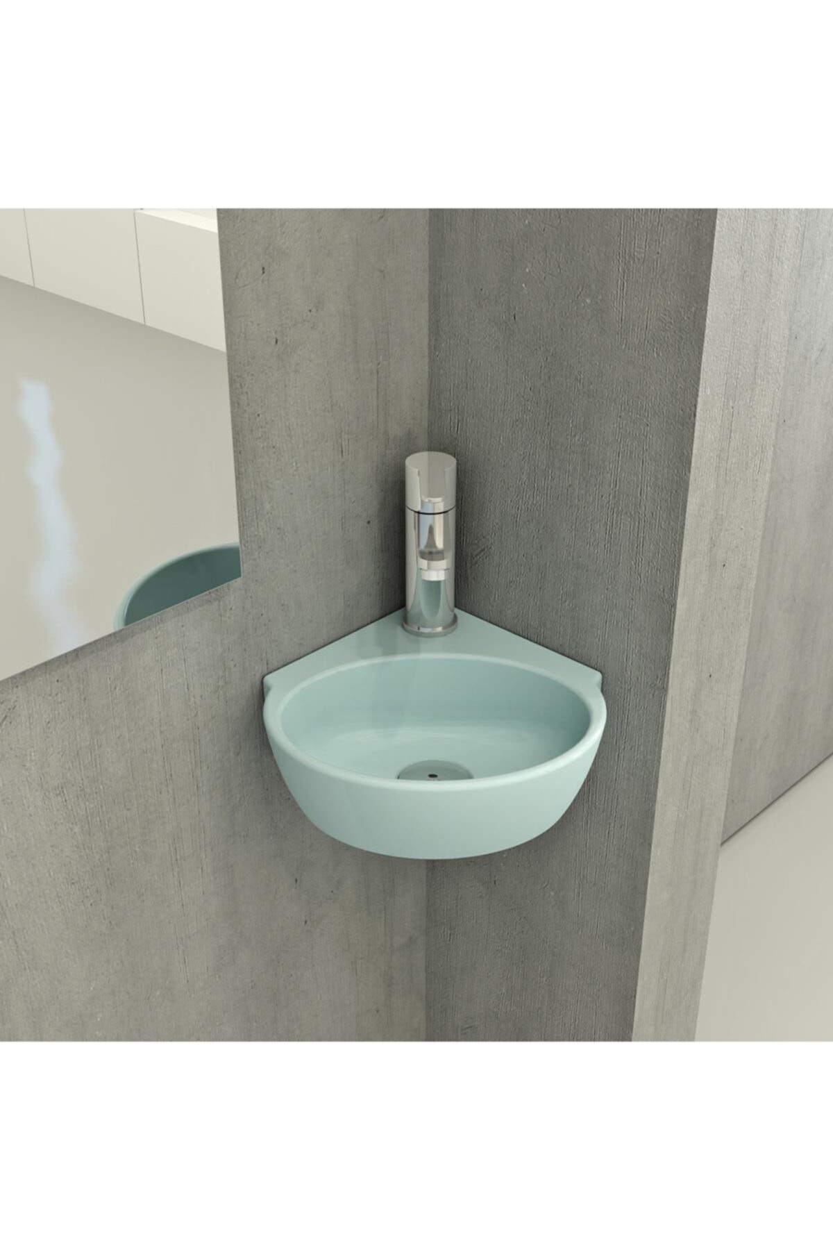 Taromina Arch Köşe Lavabo 30 Cm Mat Buz Mavi 1392-029-0126