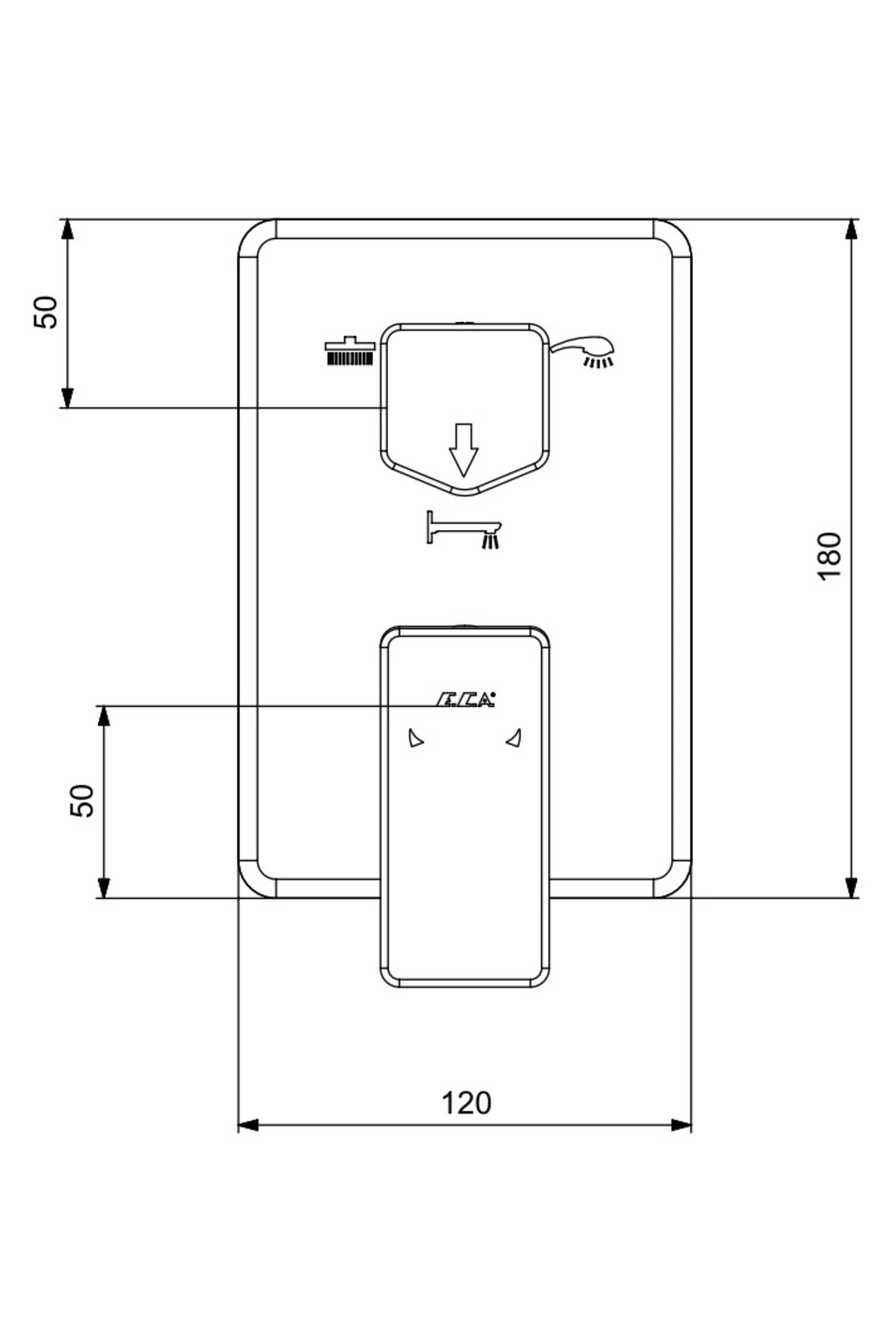 Royal Ankastre Banyo Bataryası Sıva Üstü 3 Yollu 102167351-K