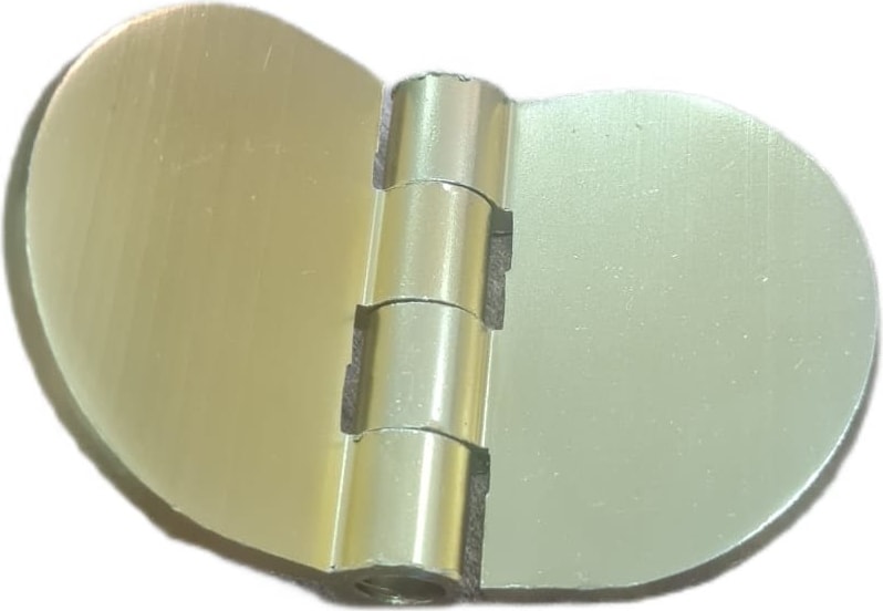 Yaprak Menteşe Oval Alüminyum Gold Renk 40X68 mm | 3,3 mm Kalınlık | 5 Adet