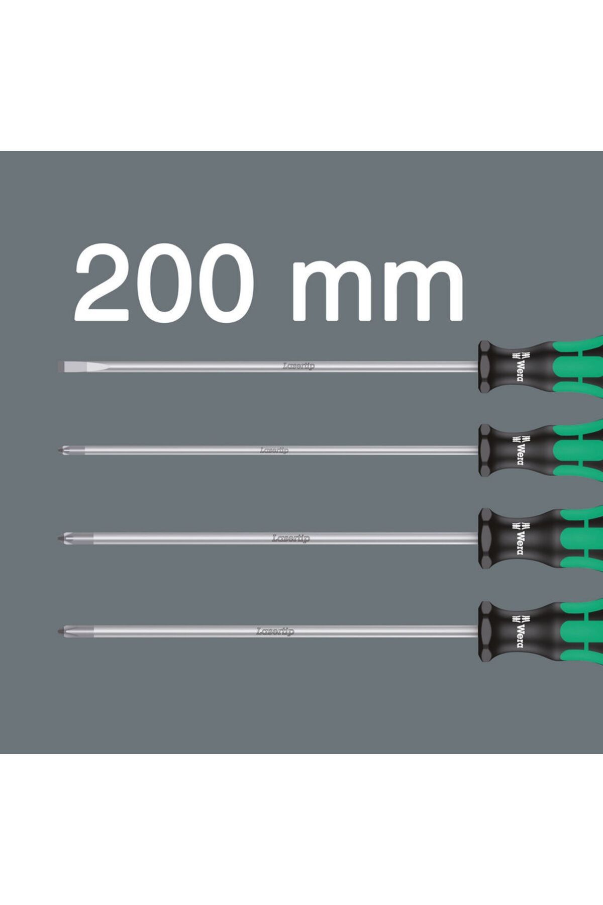 WERA 335/350/355/4 Kraftform Plus Tornavida Seti 200mm 05347736002