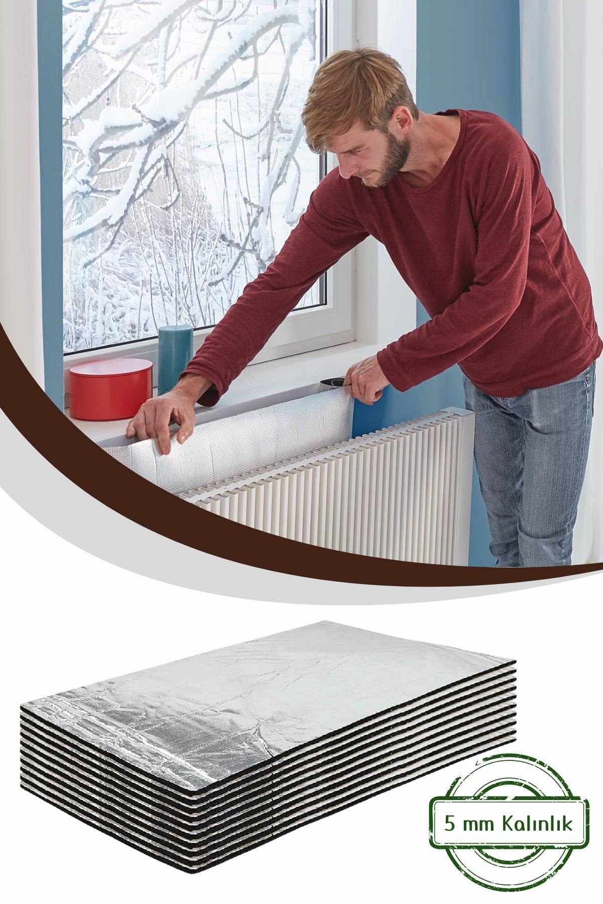 4 Adet Kalorifer Radyatör Arkalığı Isı Yalıtımı Levhası Petek Arkası Alüminyum Folyo Izolasyon Plaka