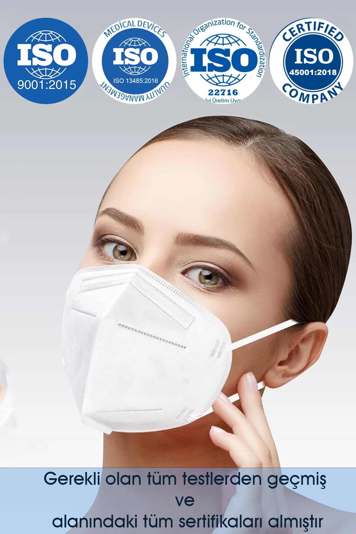 Ffp2 Nr Meltblown 100 Adet Maske 5 Katlı Tekli Ambalaj Koruyucu Maske