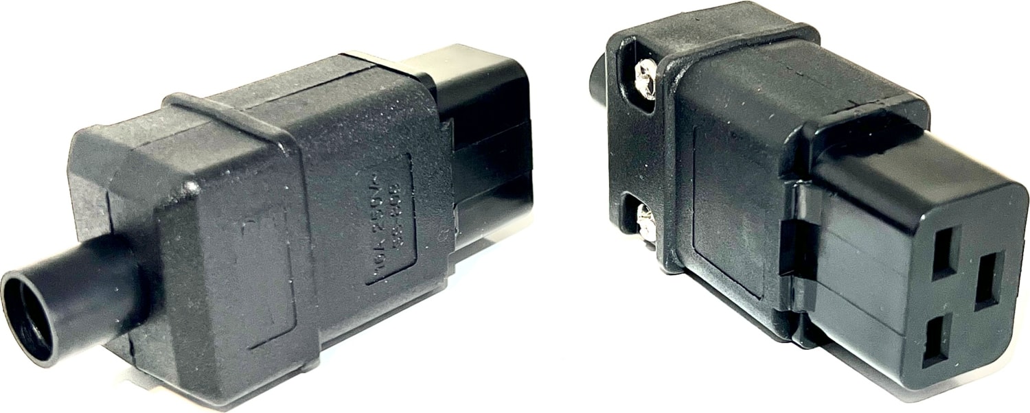 C19 Fiş 16A 250VAC Iec 320 C 19 Ups Pdu Fişi, Iec C19 Kendin Yap Fişi, Dişi C19 Fiş Konnektör