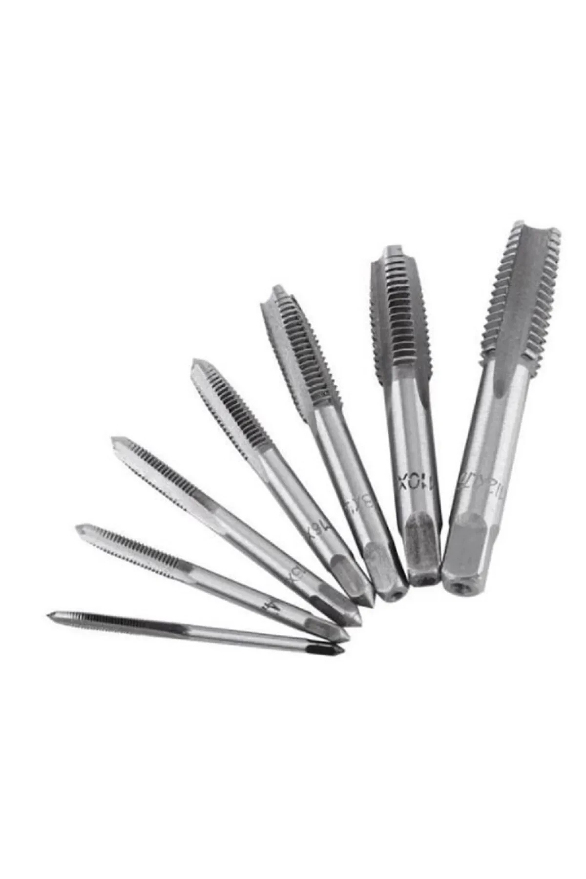 Klavuz Açma Seti+kol M3-m4-m5-m6-m8-m10-m12 Metrik Diş Açma Klavuzları