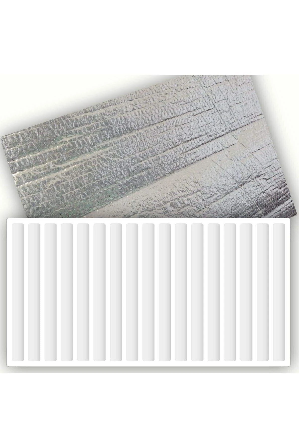 2 Adet Alüminyum Folyolu Radyatör Petek Arkası Isı Yalıtım Izolasyon Levhası 50x100cm Kalınlık:10mm