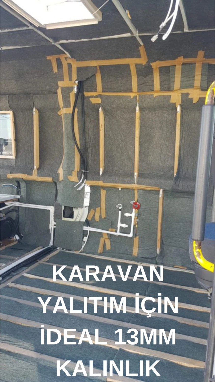 13 mm -100X100 cm Kendinden Yapışkan Kauçuk Oto Karavan-Panelvan Isı ve Ses Yalıtım Tekne Konteyner