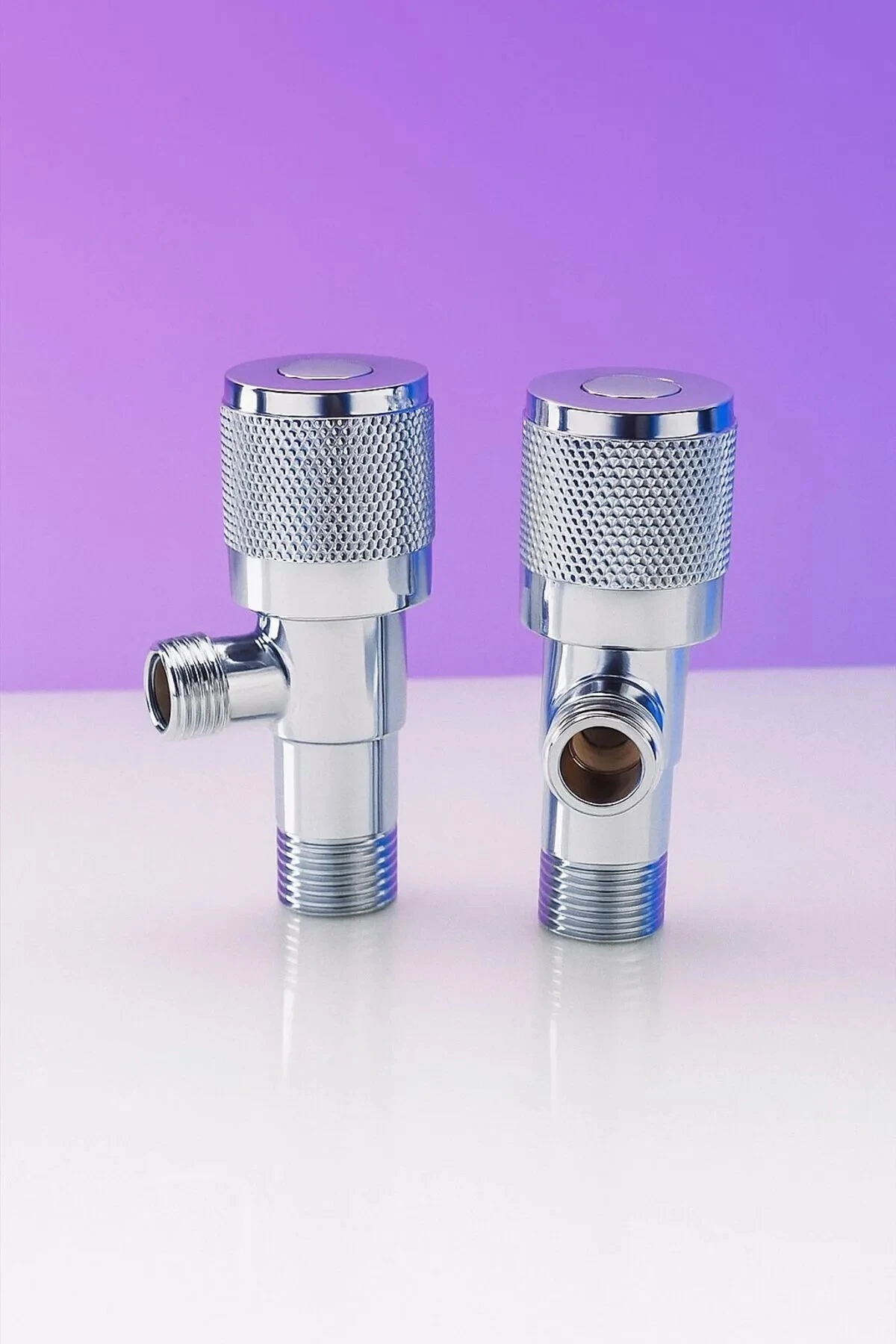 Lüks Krom Kaplama 2’li Ara Musluk Seti Su Tasarruflu Dayanıklı Modern Banyo ve Mutfak Musluğu