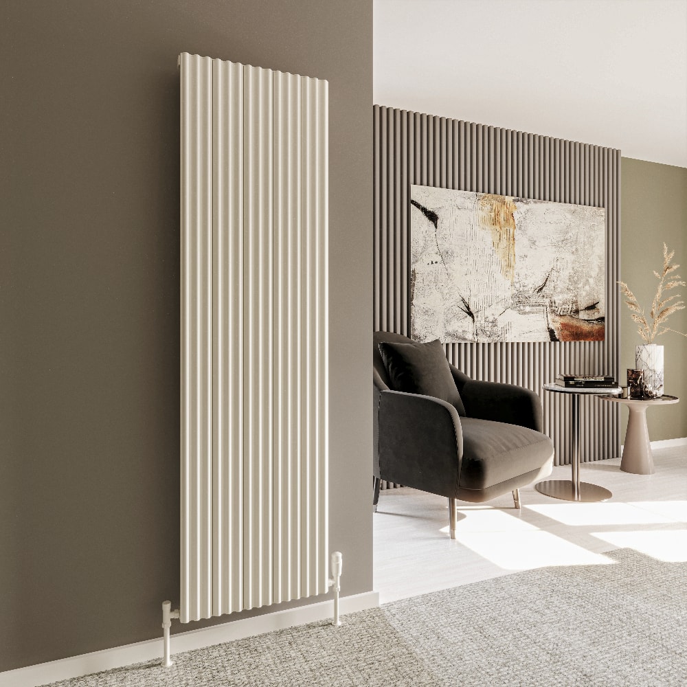 Fiona Alüminyum Dikey Radyatör 1800×600mm 6 Dilim Beyaz | Yüksek Isıl Verim