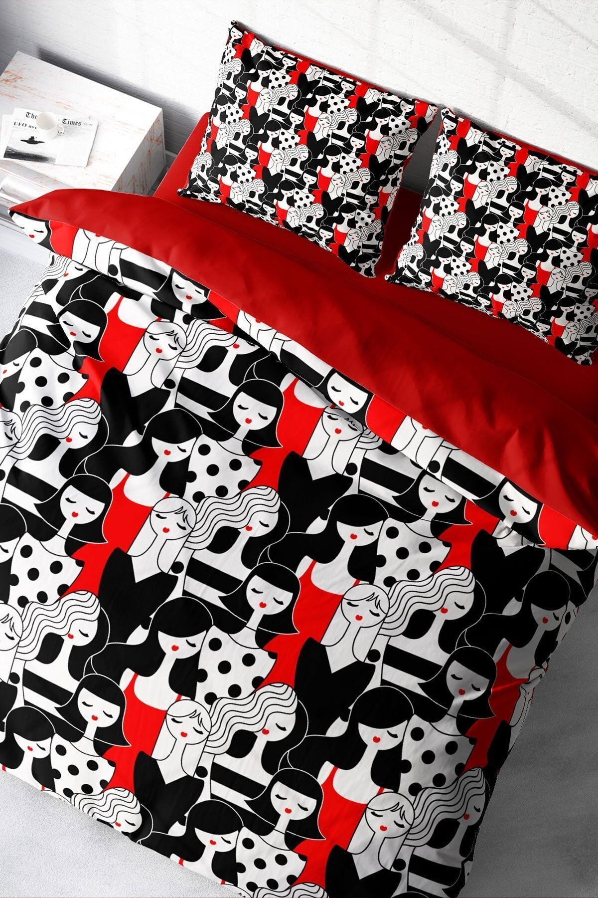 Womans Pattern 3d Çift Kişilik Nevresim Takımı