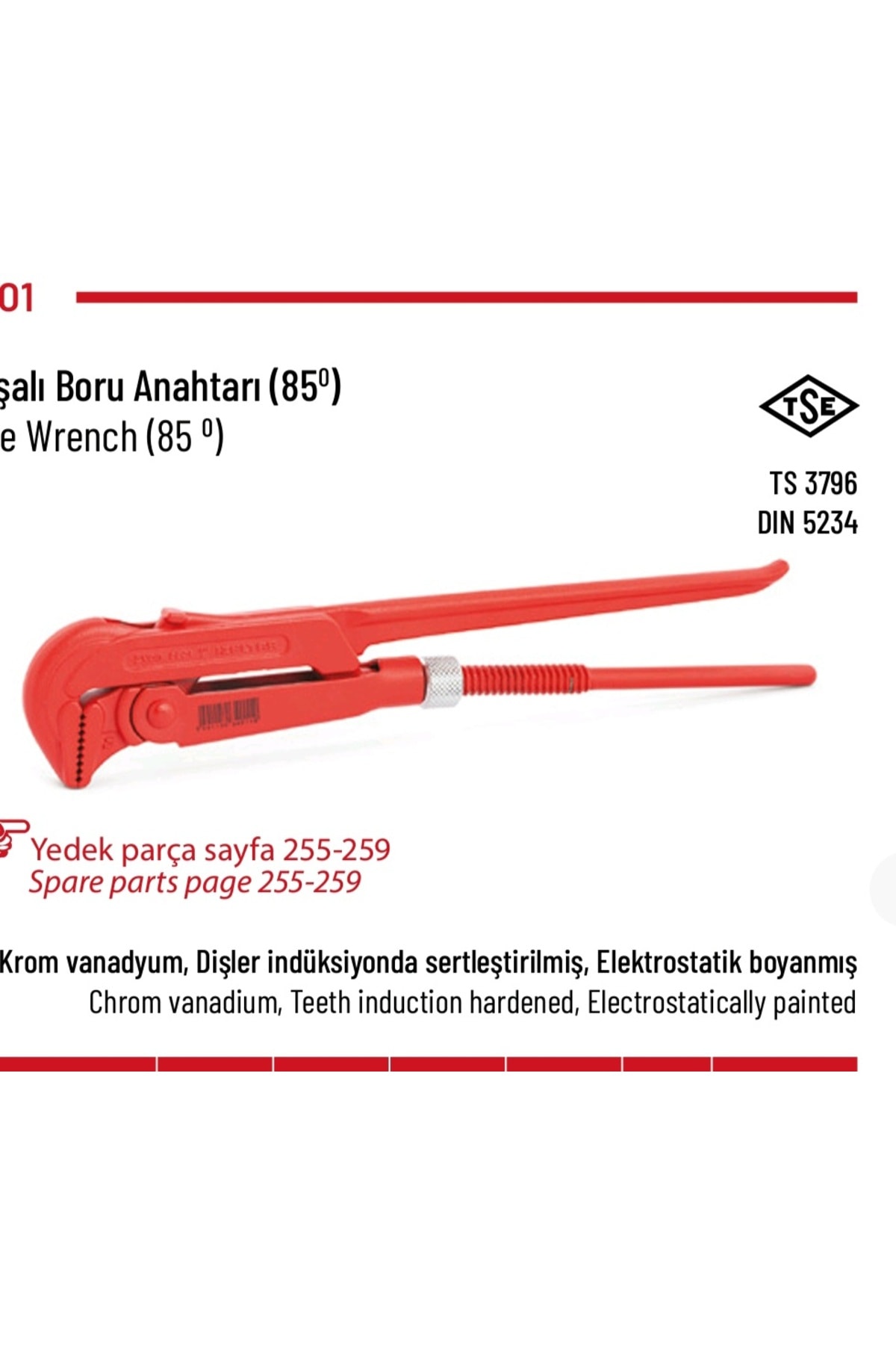 Boru Anahtarı (Maşalı) 3 inç