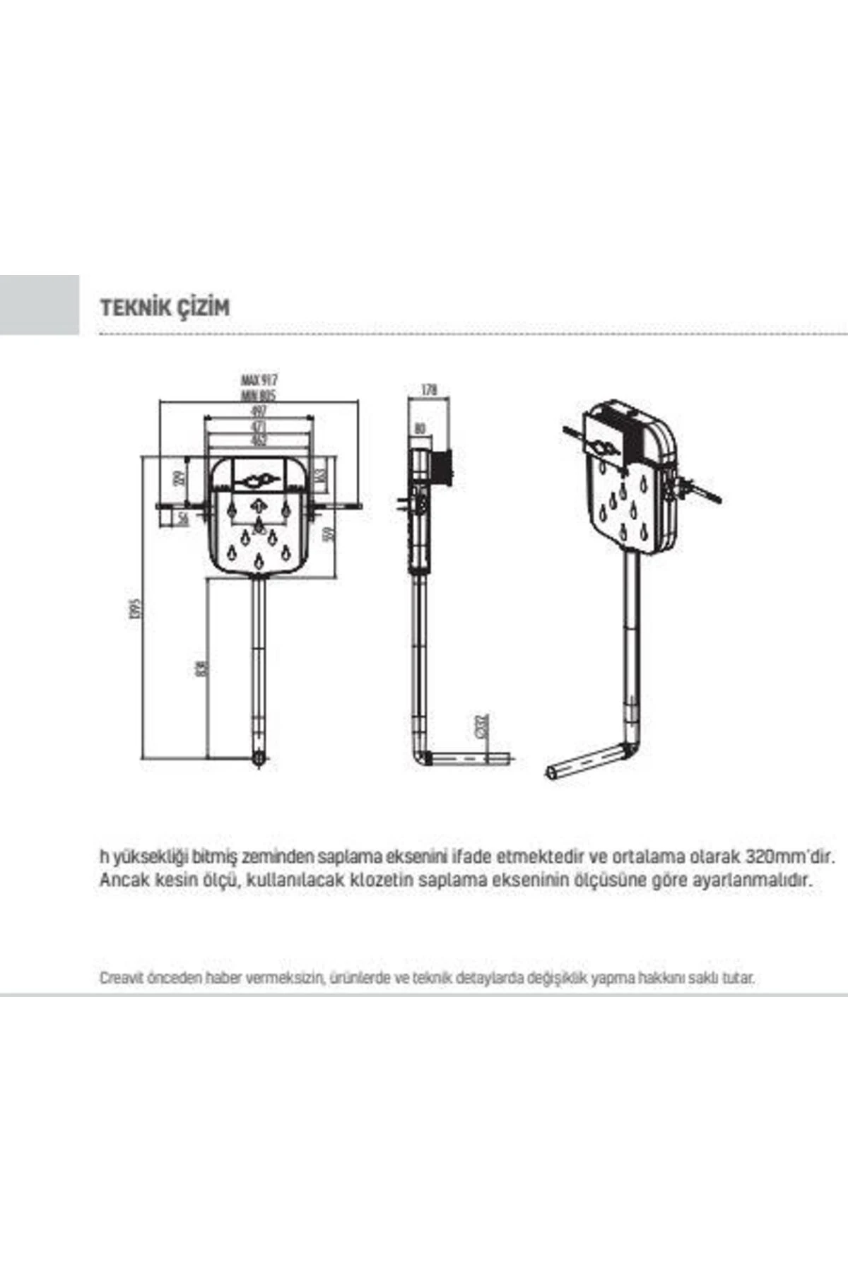 Gömme Rezervuar Hela Taşı İçin+ Drop Mat Gri Kumanda Paneli