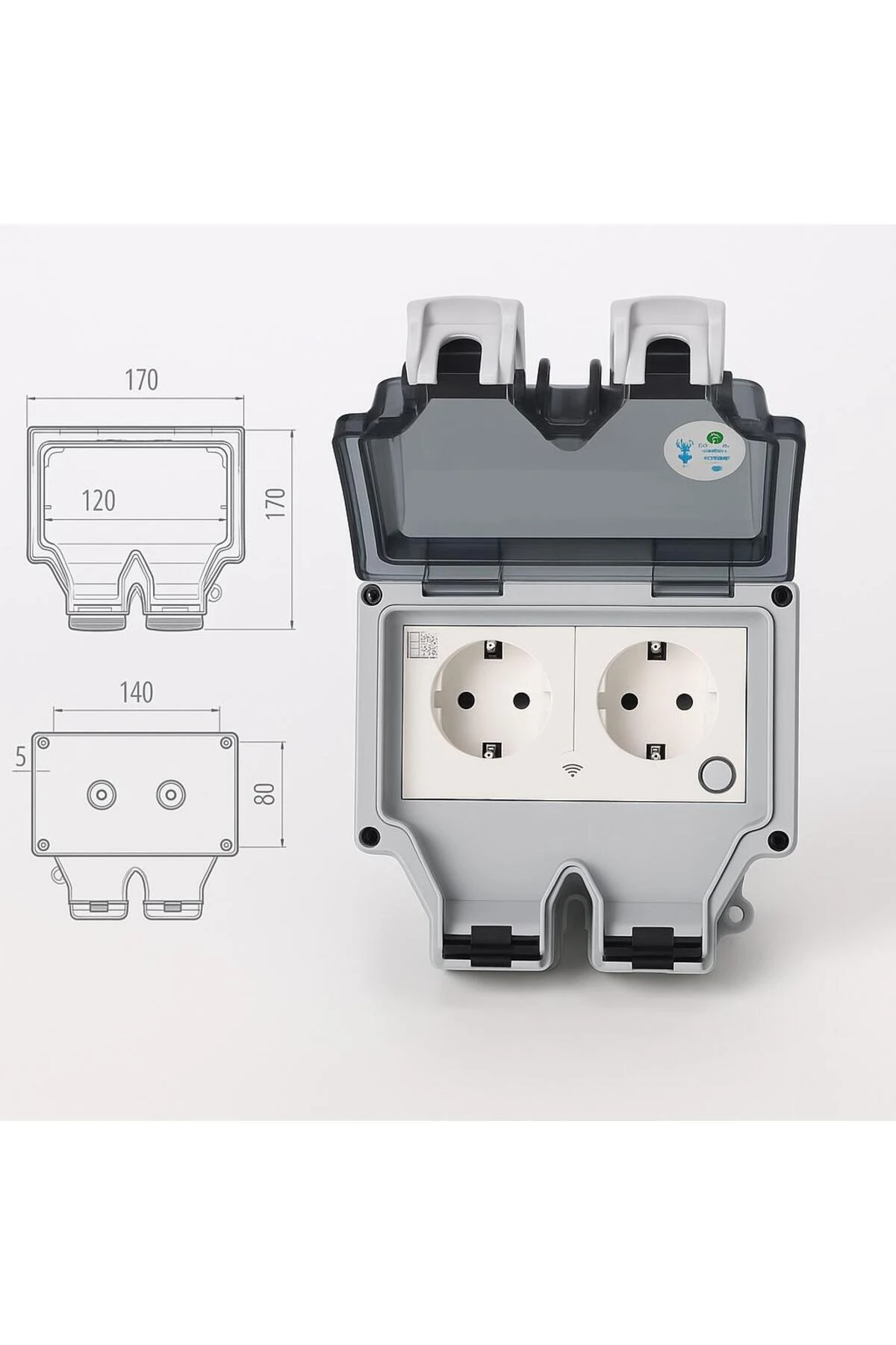 Dış Mekan Wifi Priz Çift Kutup (IP66)