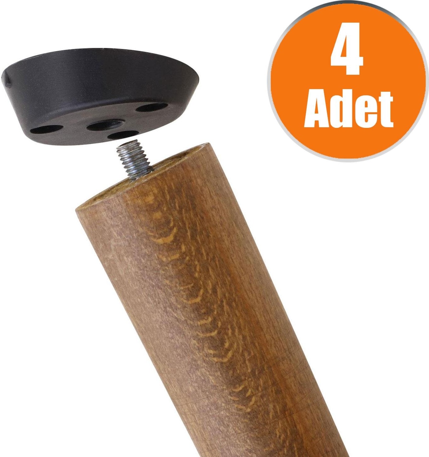 Mobilya Masa Sehpa Ayağı Bağlantı Aparatı Açılı Dereceli Ayak Tabanı Siyah (4 Adet)