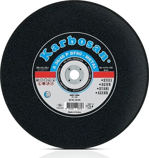 KARBOSAN NK METAL KESME 350X3,5X30 TEZGAH TİPİ BÜYÜK TAŞ KESME