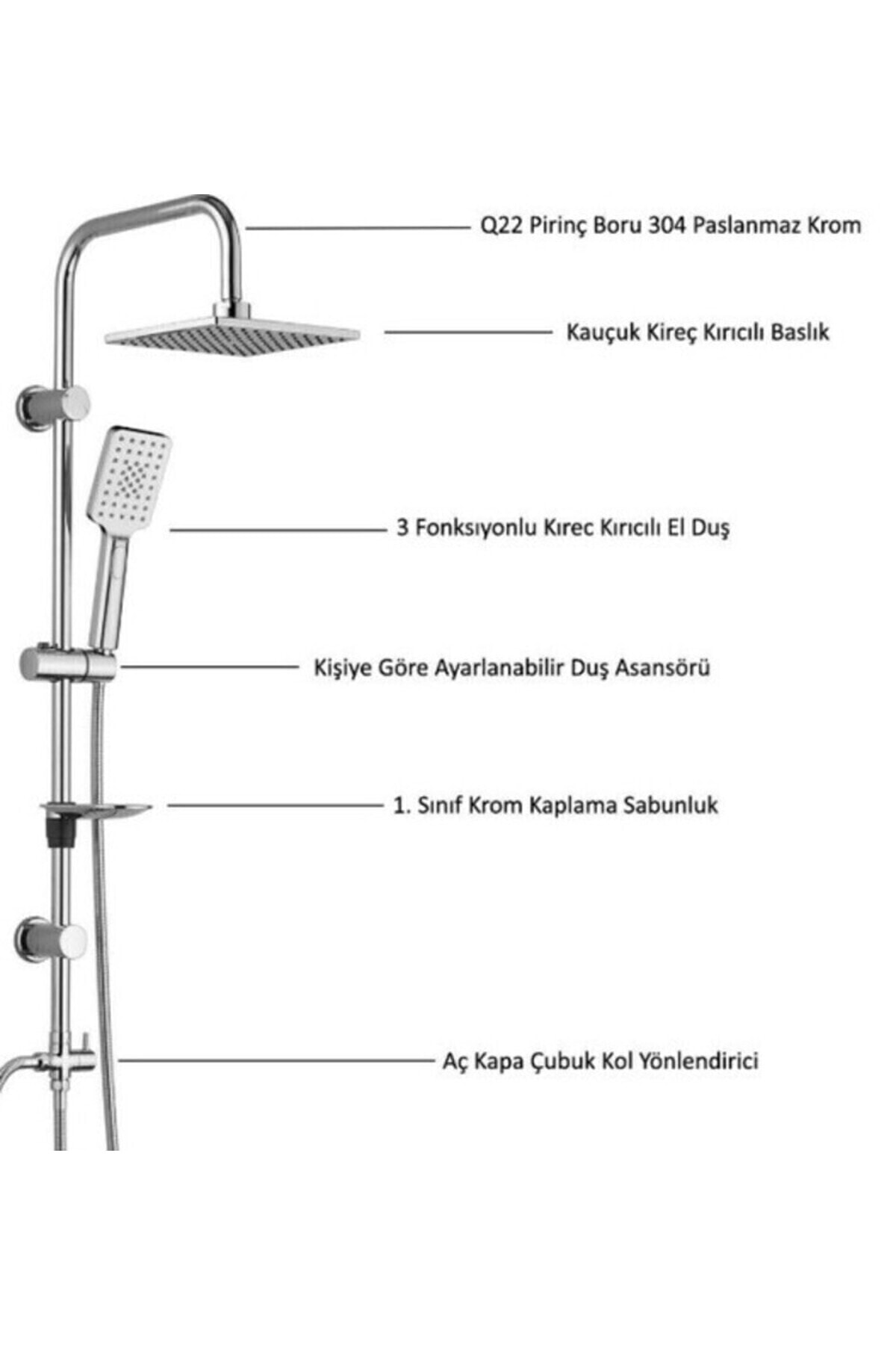 MIRAGE KROM YAĞMURLAMA TEPE DUŞ SETİ