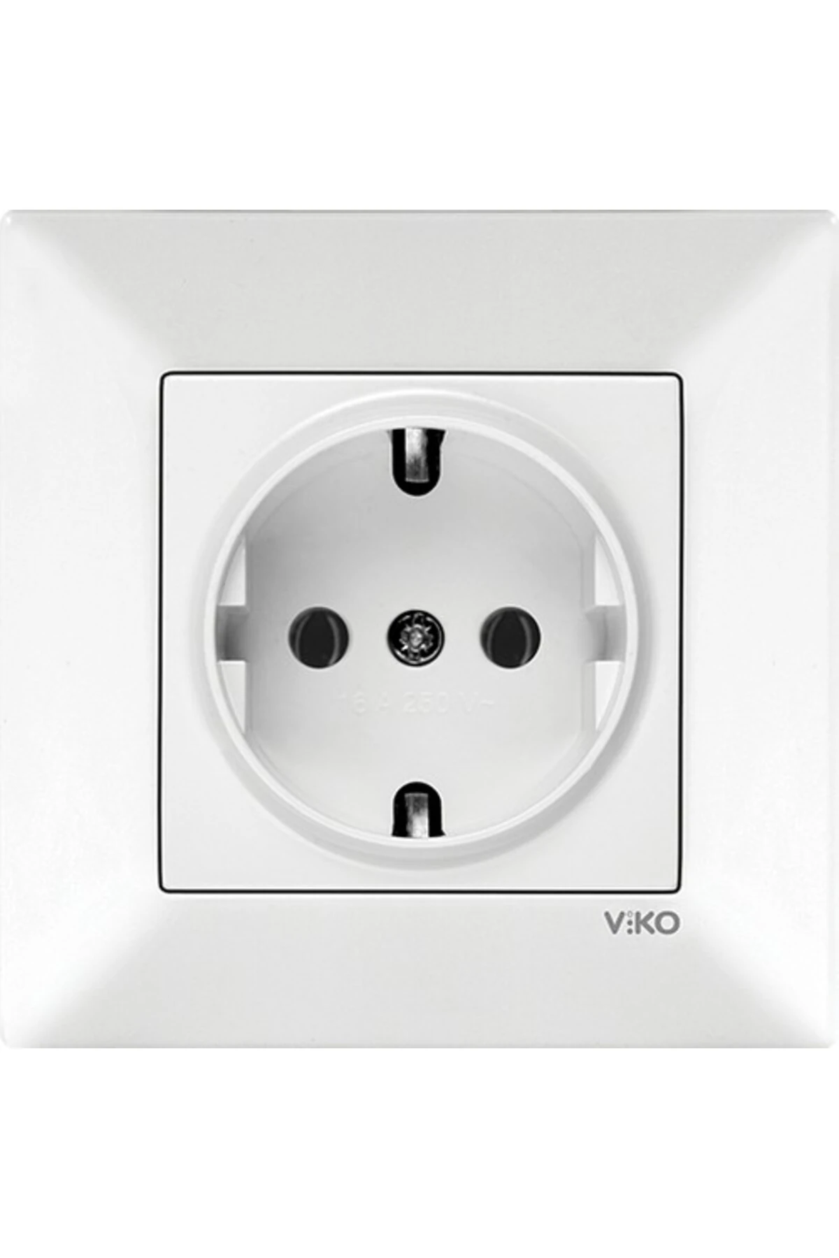 Viko Meridian Beyaz Topraklı Priz (12 ADET)